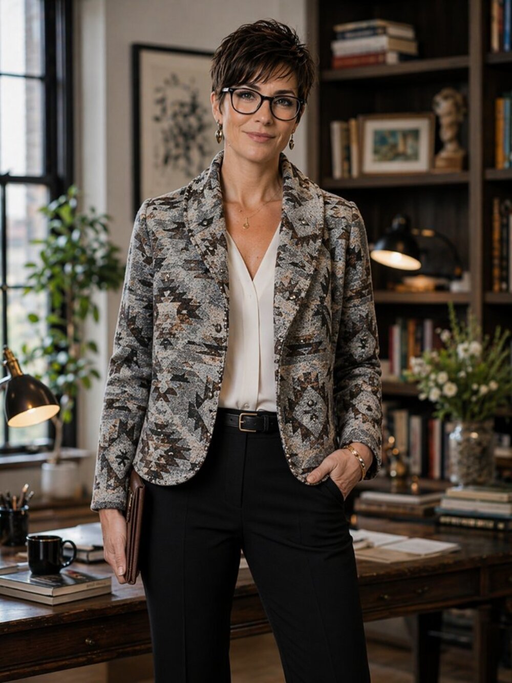 Kuhl Gray and Black Patterned Jacket